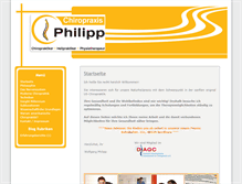 Tablet Screenshot of chiropraxis-philipp.de